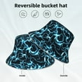 thumbnail image 2 of Salouo Lightning Print Unisex Bucket Hat, Outdoor Summer Beach Fishing Sun Hat Fun Outdoor Vacation Hat for Men Women Teens,Reversible Double-Side-Wear, 2 of 6