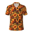thumbnail image 2 of Daiia Halloween Pattern Men’s Polo Shirts,Solid Deck Shirt,Classic Fit, Breathable Cotton Polo for Casual and Sport Wear-Medium, 2 of 7