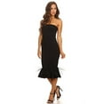 thumbnail image 2 of 2Chique Boutique Women's Strapless Midi Dress with Tulle Overlay and Mermaid Hem (small), 2 of 3