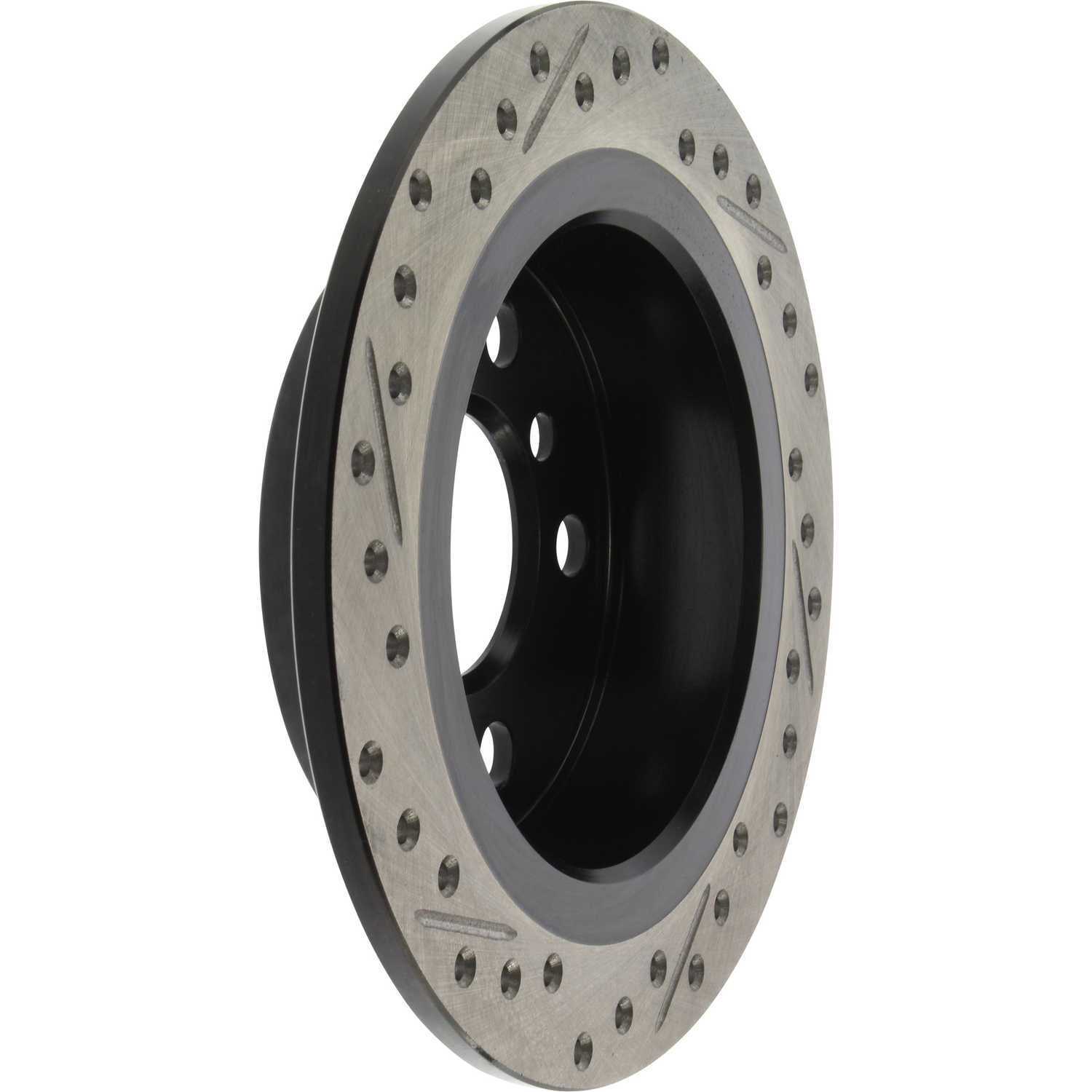 StopTech 127.34159L Sport Cross-Drilled & Slotted Disc Brake Rotors, European style brake pad