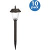 Yards Beyond Set of 10 Solar Pathway Lights - Dark Brown Finish 24 Lumens
