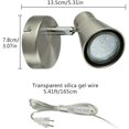 thumbnail image 4 of TRAHOO-DLLT Track Light Plug-in, Industrial Wall Sconce Light Mini Directional Wall Spotlight, Flush Mount Ceiling Spot Light Fixtures for Bedside, Hallway, Headboard Picture, Kitchen, Bedroom, Warm, 4 of 4