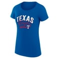 thumbnail image 2 of Women's G-III 4Her by Carl Banks  Royal Texas Rangers Filigree Team Fitted T-Shirt, 2 of 3