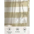 thumbnail image 6 of Brown Linen Stripes Sheer Curtains 72 inches Long, Vintage Country Farmhouse Light Filtering Sheer Window Curtains Rod Pocket Voile Drapes for Bedroom Living Room, 52"W x 72"L 2 Panels, 6 of 7
