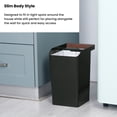 thumbnail image 3 of Home Zone Living 2-Pack 2 Gallon Small Square Trash Cans with Open Top and Handle, 3 of 8