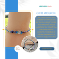 thumbnail image 5 of Besheek Rainbow Hematite and Crystal Glass Love Heart Adjustable Anklet, 5 of 8