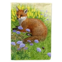 Carolines Treasures ASA2160CHF Springtime Fox Flag Canvas House Size  Large multicolor