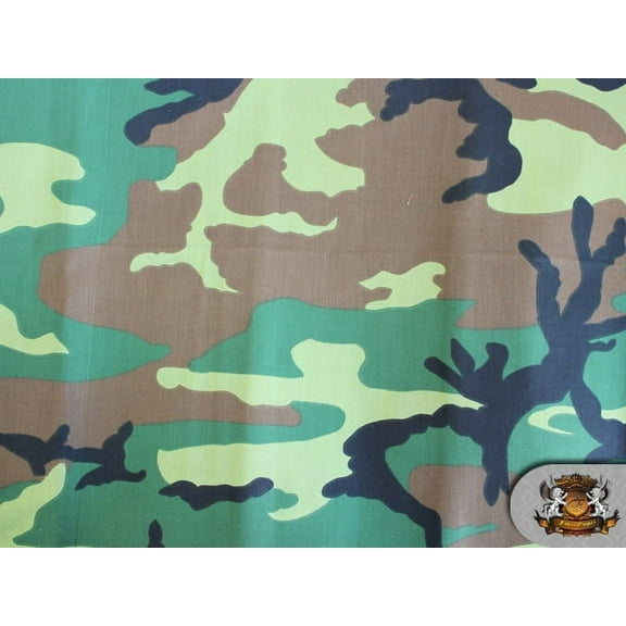 Polycotton Printed FATIGUE 2 Fabric / 60" Wide / Sold by the Yard