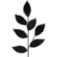 thumbnail image 4 of Northlight 26" Black and Silver Sequin Leaves Christmas Spray, 4 of 5