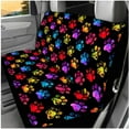 thumbnail image 3 of Pzuqiu Colorful Dog Paws 14 Pcs Car Interior Sets Front Rear Seat Covers for Cars Steering Wheel Seatbelt Cushion Arm Rest Pad Headrest Coasters Key Chain Automotive Seat Cover Accessories Full Set, 3 of 7