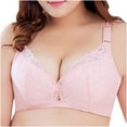 thumbnail image 4 of Bigersell Lace Bras Women Solid Lace Push-up Bra Underwire Underwear Women's Plus Size Full-Coverage Wirefree Bra, Style 6034, 38C, 4 of 4