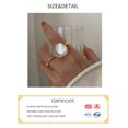 thumbnail image 2 of Sivler anillos de concha de Color joyería de novia de lujo para mujer moda Simple elipse geométrica accesorios de fiesta regalos, 2 of 2