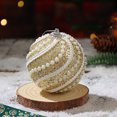 thumbnail image 1 of Esferas navideñas de 8 cm, juego de 2 piezas con diseño multicolor y detalles brillantes en blanco, azul y dorado. Perfectas para decorar tu árbol y crear un ambiente festivo. ¡Ideal para niños y, 1 of 6