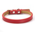 thumbnail image 2 of Collar de piel para gatos y cachorros, ajustable 20cm-27cm rojo, 2 of 5