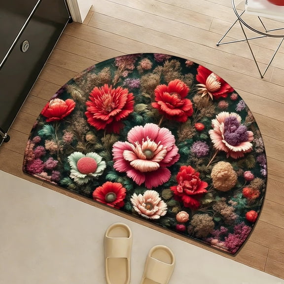 Djunllk Decorative Door Rug - Non Slip & Stain Resistant Floor Mat Stylish Doormat for Front Door Room Entryway, 15 x 23 inch
