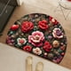thumbnail image 4 of Uuiauoio Half Circle Bath Mat Non-Slip, Bathroom Rugs, Rubber Backing Absorbent Quick Dry Machine Washable Carpet for Bathroom Floor, Bedroom Home Decor 16" x 24", 4 of 6