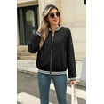 thumbnail image 5 of Zeagoo Women's Bomber Jacket Casual Coat Zip Up Spring Fall Clothes with Pockets, 5 of 6