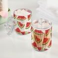 thumbnail image 2 of Yayeee 4 Pack Qtip Holder Bathroom Cotton Swab Canister with Lid Clear Dispenser Set, Cartoon Watermelon, 2 of 6