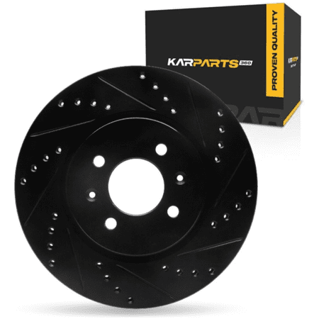 KarParts360 For Kia Rio 2012-2023 Brake Rotor Front, Passenger Side | Cast Iron | Vented | Black Finish | 19.4 Millimeters/0.76 Inches Discard Thickness | 22 Millimeters/0.87 Inches Nominal Thickness