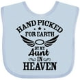 thumbnail image 3 of Inktastic Handpicked for Earth by My Aunt in Heaven with Angel Wings Boys or Girls Baby Bib, 3 of 4