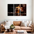 thumbnail image 2 of Elephant Stock Flaming Whiskey Glass Wall Art - Horizontal Multi Panel Canvas - Dining Room Wall Decor - Food And Drink Multi Panel - Black And Brown Decor - 57" x 36", 2 of 4