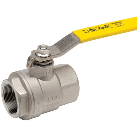 Apollo Valves 76F10427A APOLLO 34 FIP STAINLESS STEEL 150SWP1000PSI 2 PIECE FULL PORT BALL VALVE WITH STAINLESS STEEL