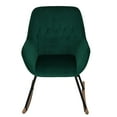 thumbnail image 6 of LuxenHome Upholstered Green Velvet Rocking Chair, 6 of 9