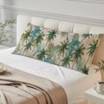 thumbnail image 4 of Tropical Plant Body Pillow Cover 20 x 54 Inch Decorative Pillow Cover Summer Watercolor Boho Palm Tree on Linen Lumbar Pillowcase Seasonal Rectangle Cushion Case for Couch Sofa Bed Living Room, 4 of 9