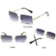 thumbnail image 3 of Gafas de sol rectangulares sin montura para mujer/hombre, gafas con montura de Metal ultraligeras, gafas cuadradas Uv400 a la moda, Unisex, 3 of 4
