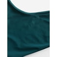 thumbnail image 6 of ZAFUL for Women One Shoulder Bikini Top and Bottoms Peacock Blue S, 6 of 7