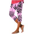 thumbnail image 3 of lcziwo Today Prime Sales, Womens Milk Silk Soft Cropped Leggings 2025 Summer Palm Trees Beach Leggings Casual High Waisted Tummy Control Workout Tight Capris Purple S, 3 of 6