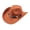 03# Orange, variant on Qwertyu Western Cowboy Hat for Men Women Classic Fedora Hat with Buckle Belt Orange