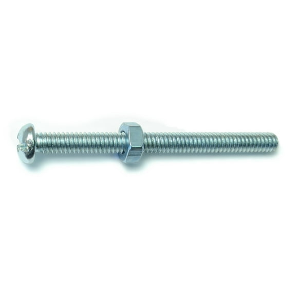 1/4"-20 x 3" Zinc Combo Round Head Machine Screws (15 pcs.)
