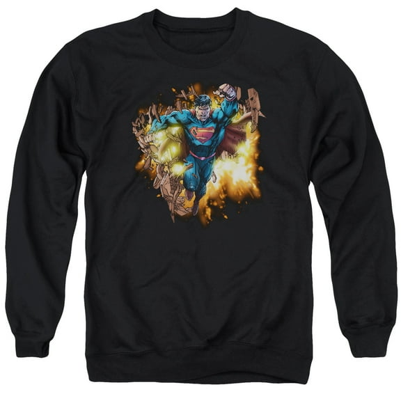 Superman - Blasting Through - Crewneck Sweatshirt - Small