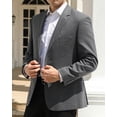 thumbnail image 2 of P&L Men's Houndstooth Sport Coat Classic Fit Plaid Stretch Jacket Blazer, 2 of 6