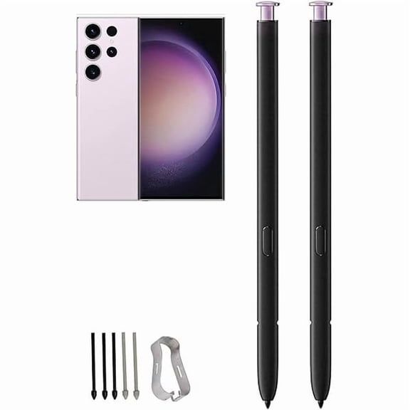 2 Pcs Galaxy S23 Ultra S Pen Replacement for Samsung Galaxy S23 Ultra 5G Touch Stylus Pen, S23 S Pen Without Bluetooth Replacement Tips/Nibs (Lavender)