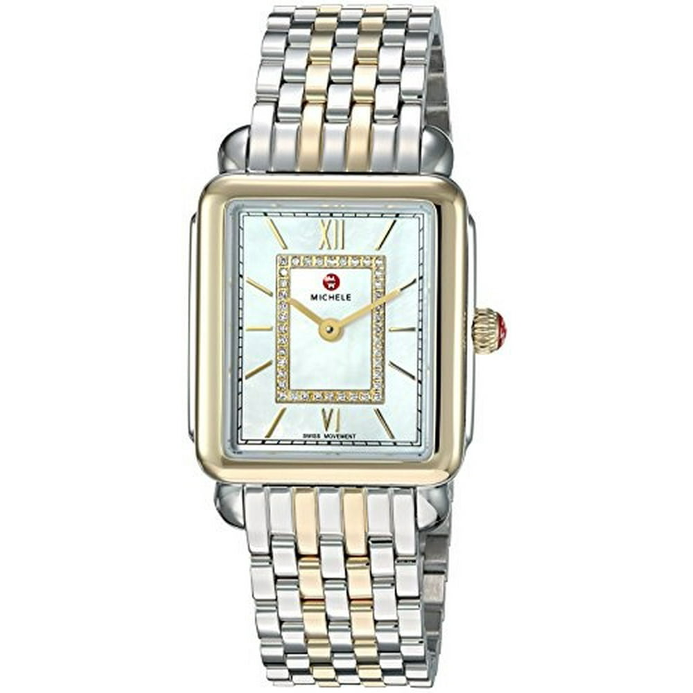 MICHELE Michele Women's Deco II Mid TwoToned Diamond 26mm Watch