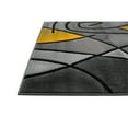 thumbnail image 4 of Yellow/Grey/Silver/Black/Abstract Area Rug Modern Contemporary Circles and Wavey Swirlls Design Pattern, 4 of 5