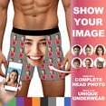 thumbnail image 2 of KHONTS Men's Personalized Boxers Husband Boyfriend Funny Boxers Valentine's Day Birthday for Him Grey M, 2 of 8