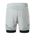 thumbnail image 2 of 2-In-1 Men Running Shorts with Zipper Pockets Quick  Exercise Shorts for Training Gym Workout, 2 of 7