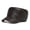Dark brown, variant on Men's Warm PU Leather Flat Cap Newsboy Cap Vintage Beret Cap Driving Irish Flat Hat English Granddad Hat ,Soft Feel