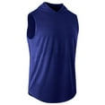 thumbnail image 4 of Xysaqa Men's Active Athletic Hooded Tank Tops, Mens Mesh Breathable Workout Gym Muscle Hoodies Top Fitness Bodybuilding Casual Sleeveless T Shirts for Men M-3XL Summer Savings, 4 of 5