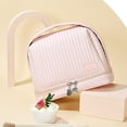 thumbnail image 4 of Wentin Large Makeup Bag Double Layer Cosmetic Bag Portable Toiletry Bag PU Leather Travel Makeup Organizer Waterproof Zipper Pouch Large Capacity Multifunctional Bag For Women And Girls, 4 of 8