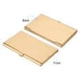 thumbnail image 3 of Uxcell 3.6x2.3x0.3 Inch Name Cards Case Alloy Business Card Holder 3 Pack Champagne Gold, 3 of 5