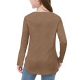thumbnail image 7 of Otqutp Soft Polyester Girls Long Sleeve Tunic T-Shirt - Side Slit Casual Top for 3-12 Years, Comfort Fit Spring/Autumn Kids Wear, 7 of 7