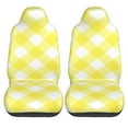 thumbnail image 2 of ZICANCN Car Seat Covers Front Seats Only, Gingham Yellow Background Automotive Seat Covers Protectors for Cars Trucks Suv 2 Pack, 2 of 8