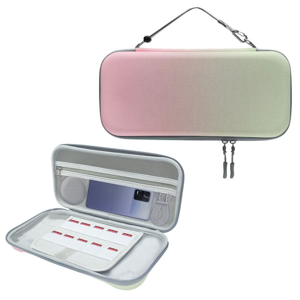 Compatible con transporte portátil rígido con 10 ranuras para tarjetas de juego Bolsa de viaje protectora para accesorios de consola