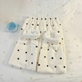 thumbnail image 6 of Bibifish Womens Pants Black Polka Dot Print Fuzzy Fabric Elastic Waisit Loose Leg Fit Casual Cold Weather Home Wear Warm Cute Pants For Ladies, 6 of 6