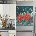 thumbnail image 3 of Yayeee Magnetic Dishwasher Cover for The Front Decoration Home Kitchen Machine Sticker Protector, Christmas Poinsettia, 3 of 6