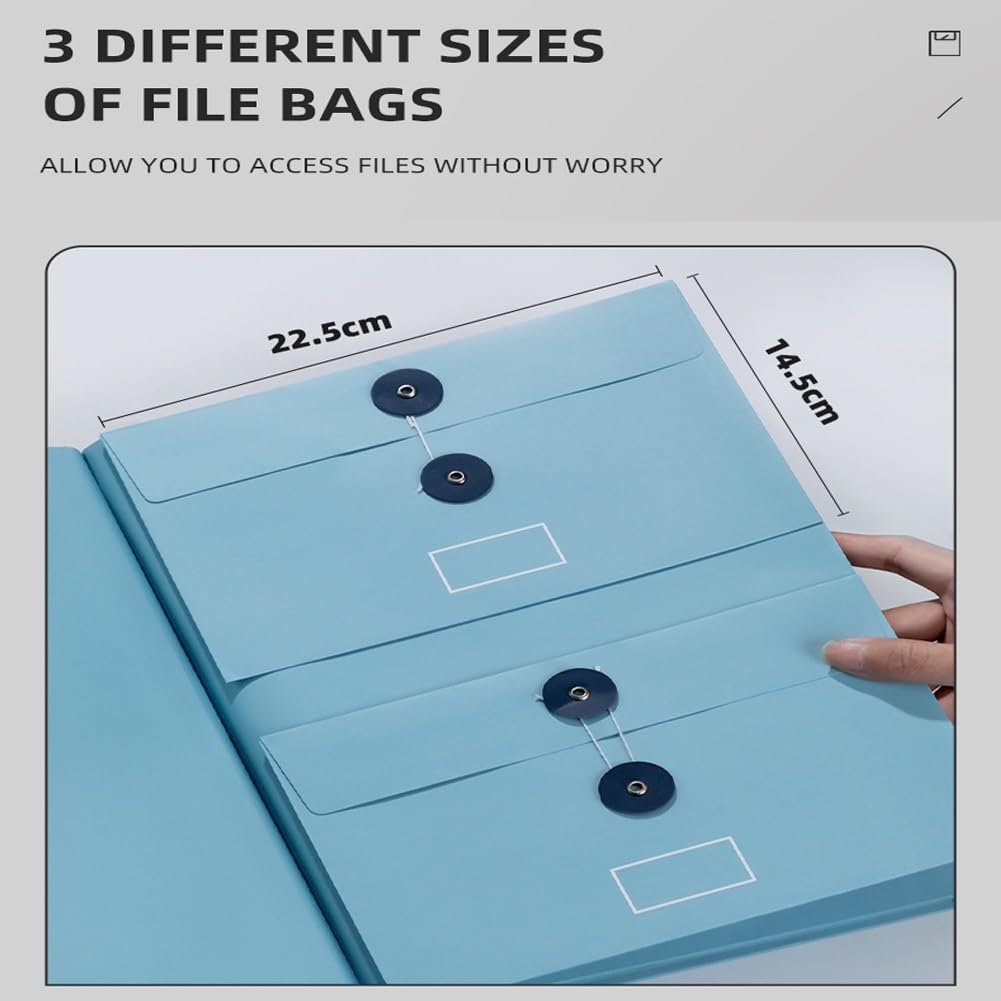 The Life Book Document Organizer - Binder for Important Documents, in Case I Go Missing Binders, Folio Document Organizer, Life Books if I Die Binders to Storing Papers, Certificates(Blue)